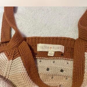 Ultra Flirt Two-Tone Knit Top